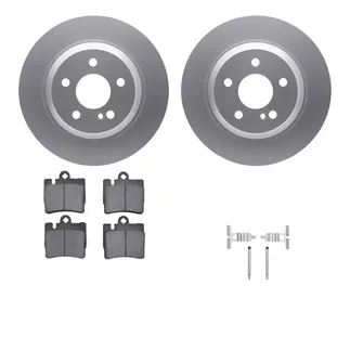 R1 Concepts WDTH1-63020 Brake Rotors - Carbon Coated W/ Euro Ceramic Pads & Hdw